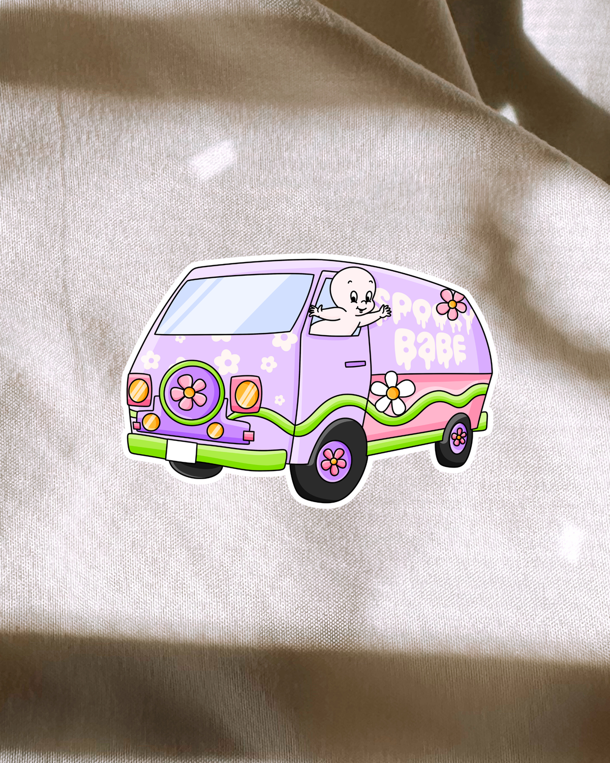 Spooky Babe Mystery Van Sticker