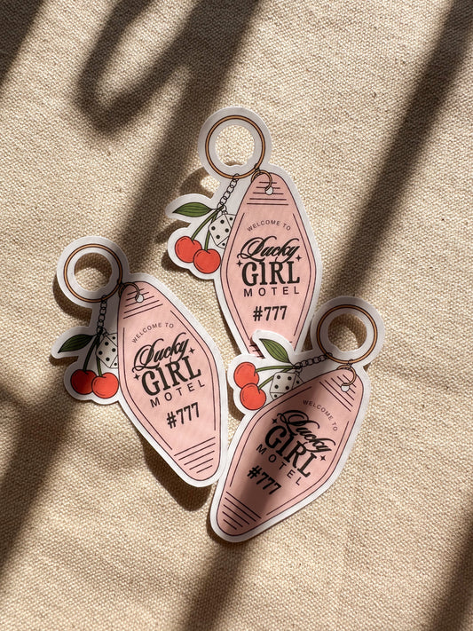 Lucky Girl Motel Sticker