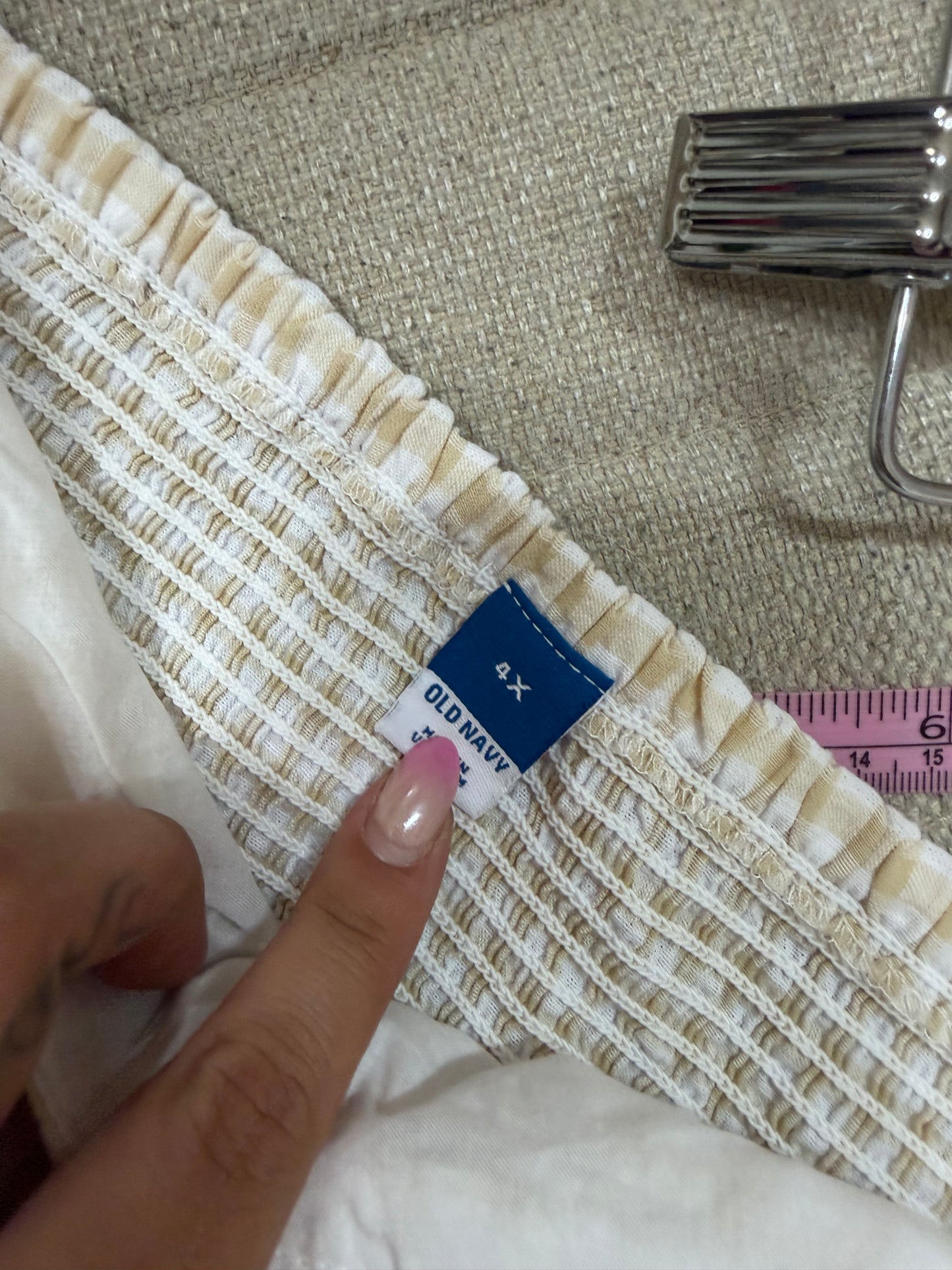 4x NWT Gingham Peplum Top