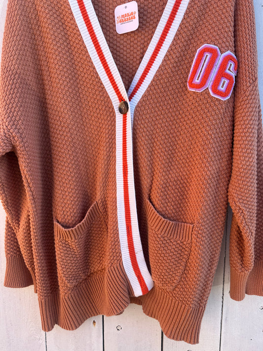 Large Terracotta Cardigan
