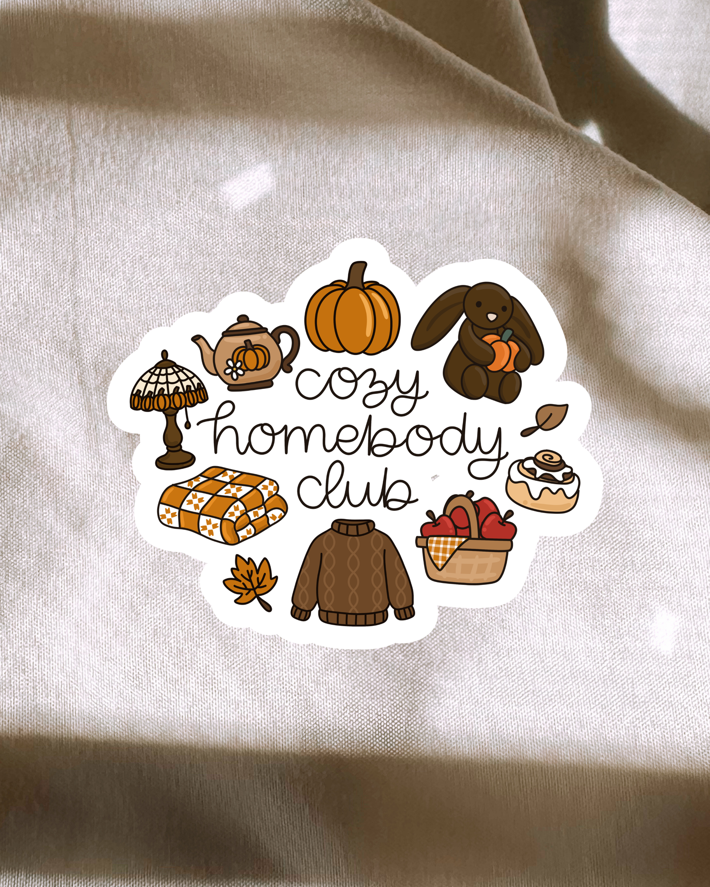 Cozy Homebody Club Sticker