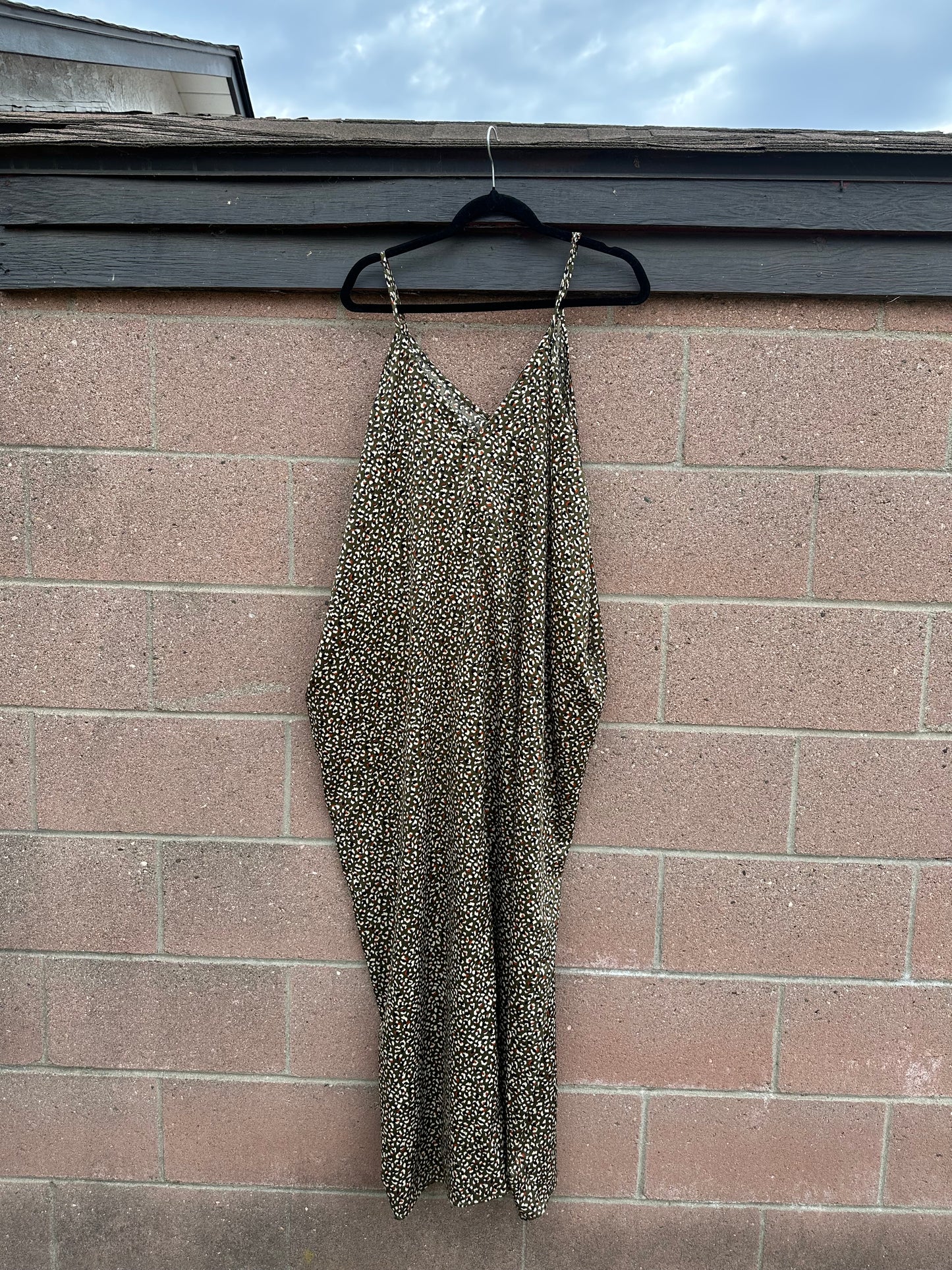 M-1X Green Leopard Dress
