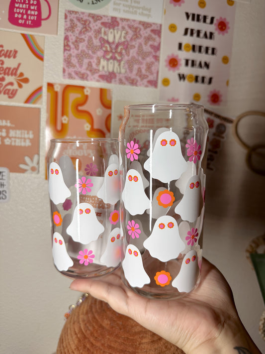 Groovy Ghosties Glass Cup