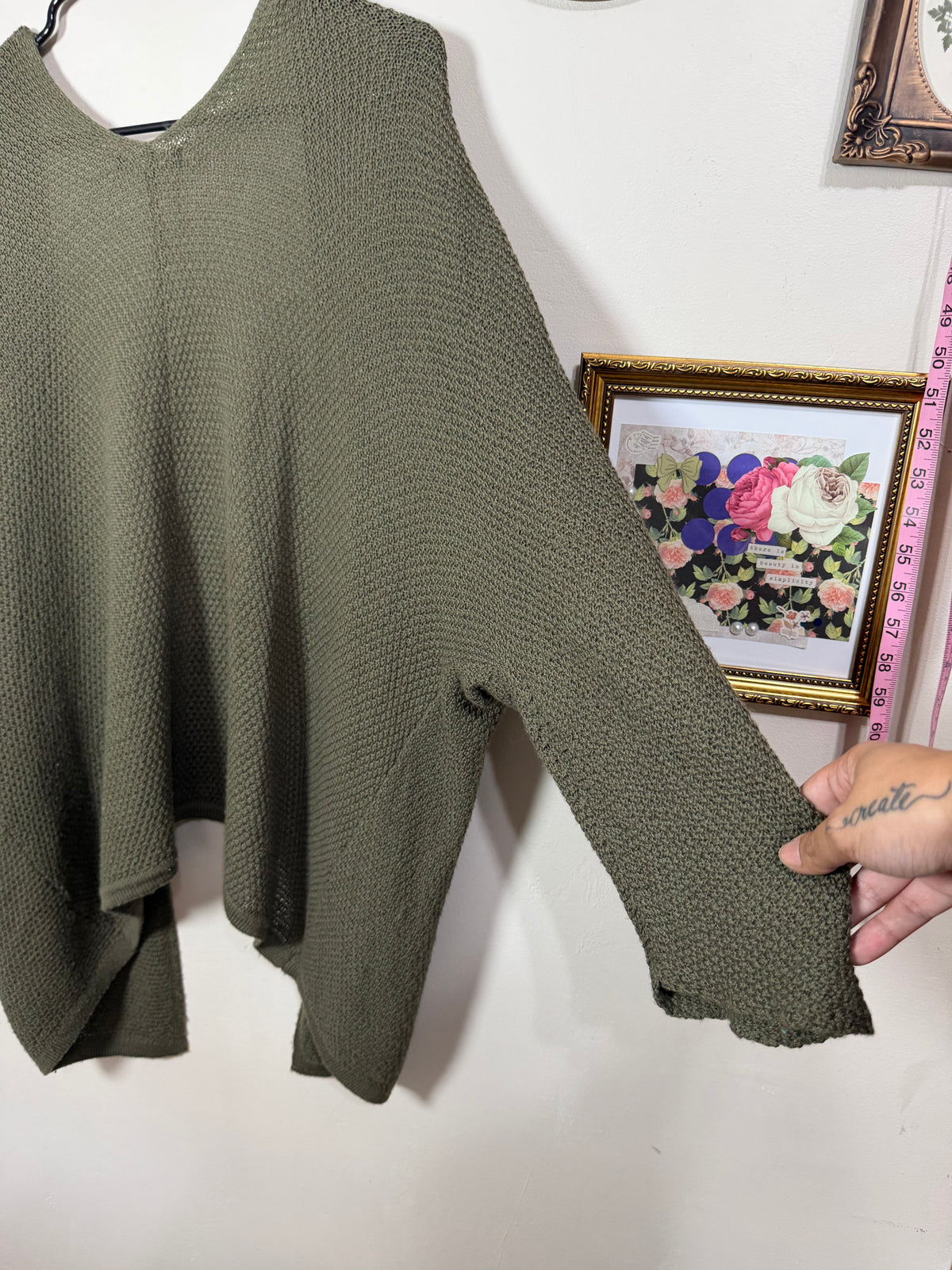 OS (S-XL) Green Knit Cardigan
