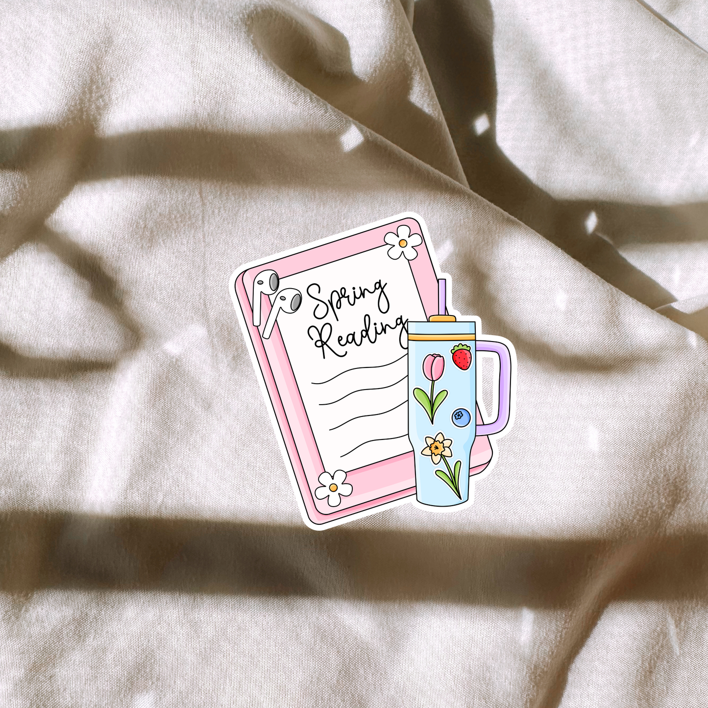 Spring Reading Sticker
