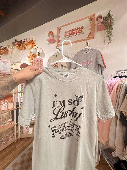 Im So Lucky Graphic Top