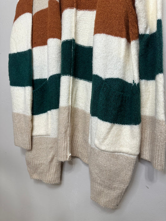 M-XL Tri Striped Cardigan