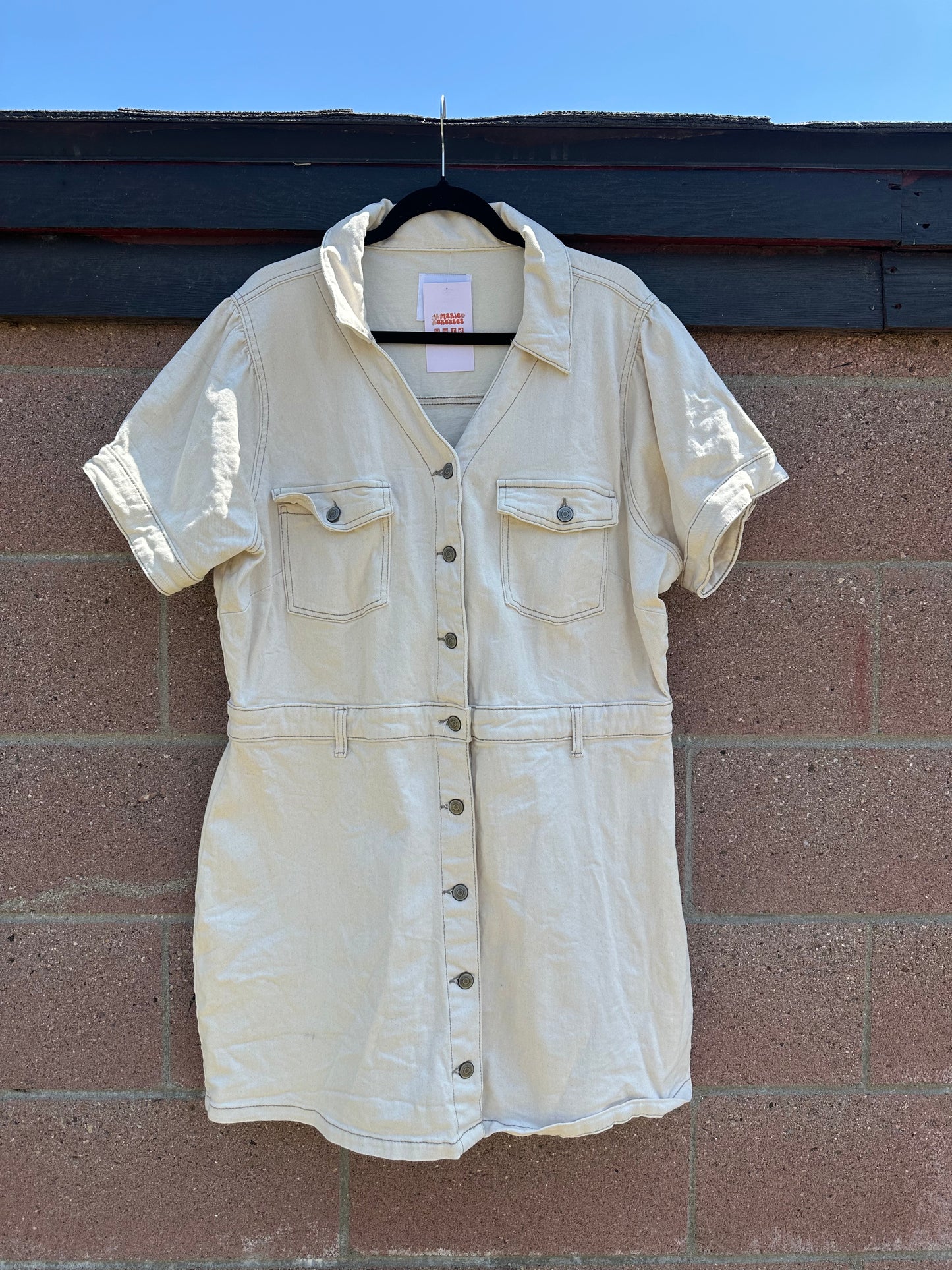 XXXL White Denim Dress