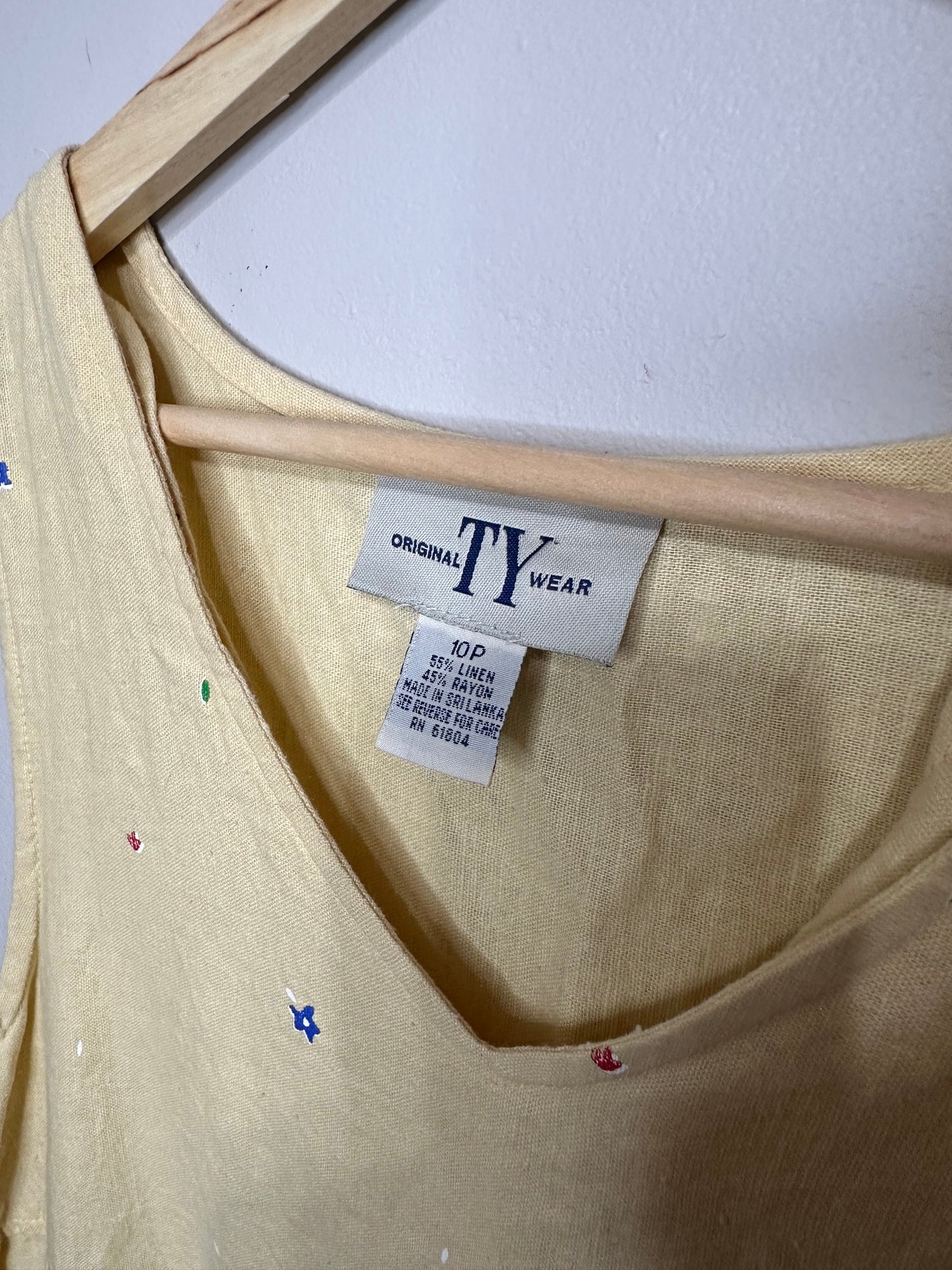 10 Petite Yellow Flower Dress