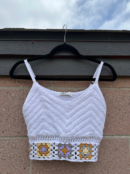 Small White Crochet Tank