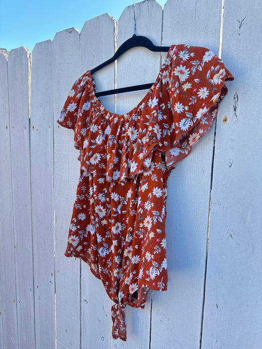 3X Terra Floral Tie Top