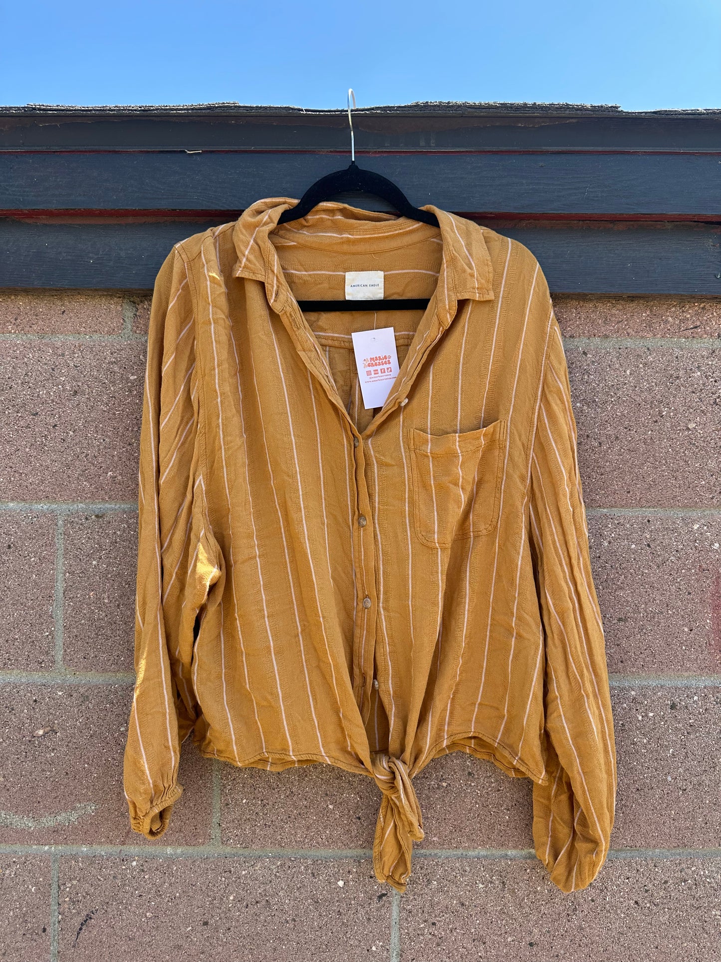 Large Stripe Tie Top