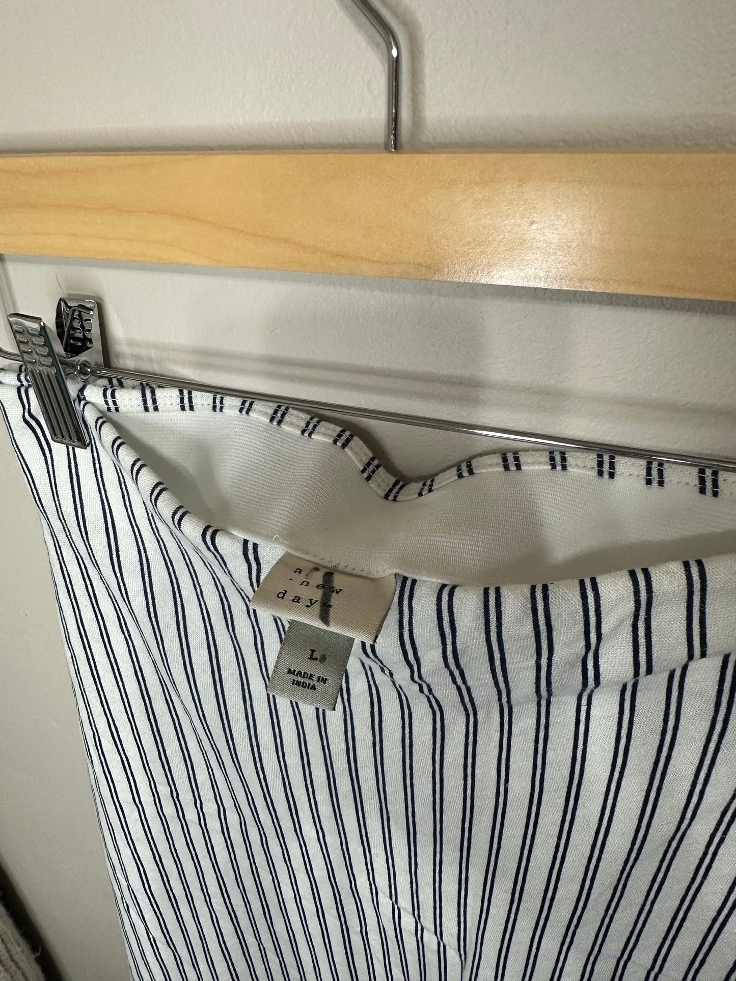 Large Blue Striped Skirt