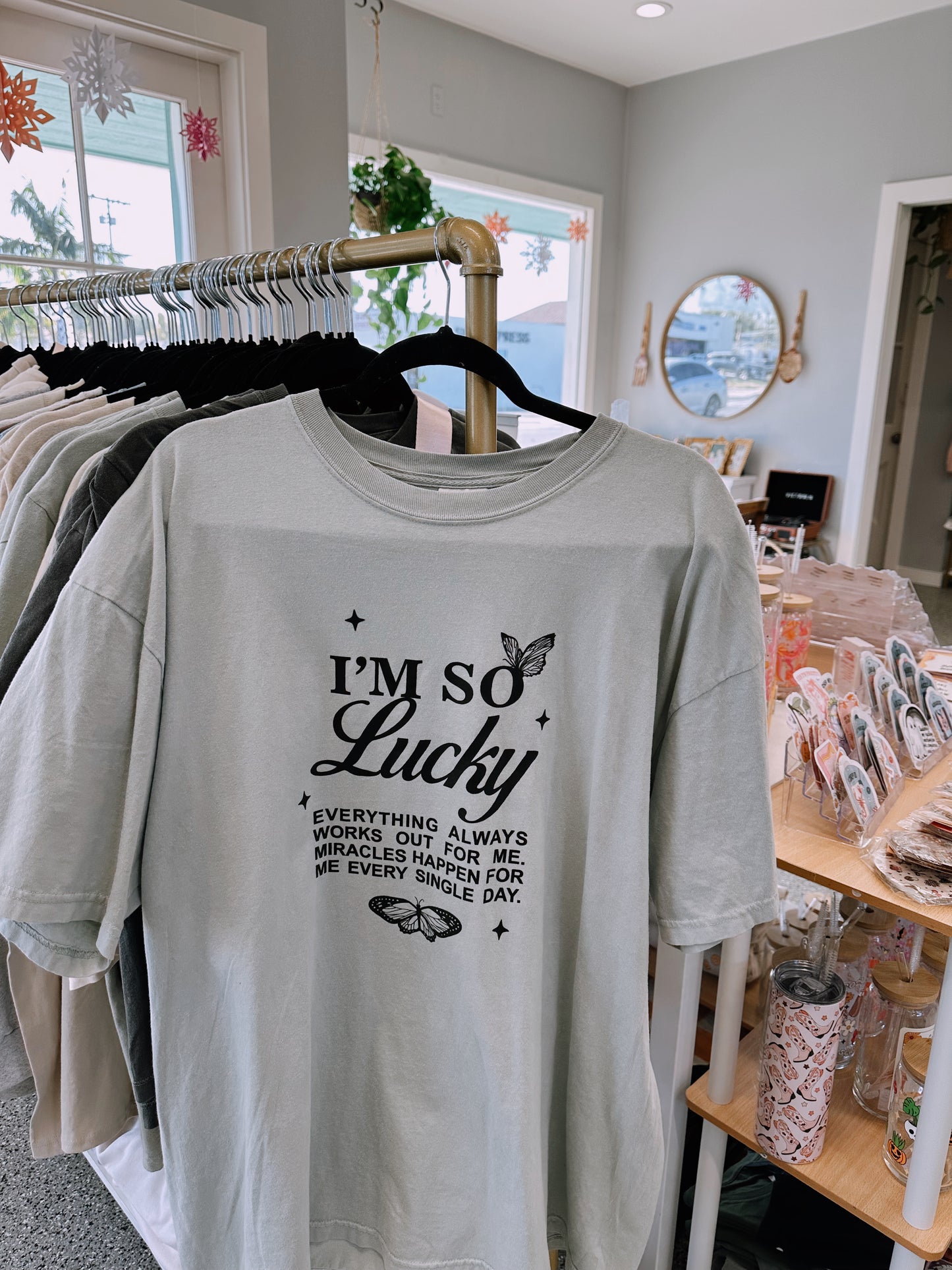 Im So Lucky Graphic Top
