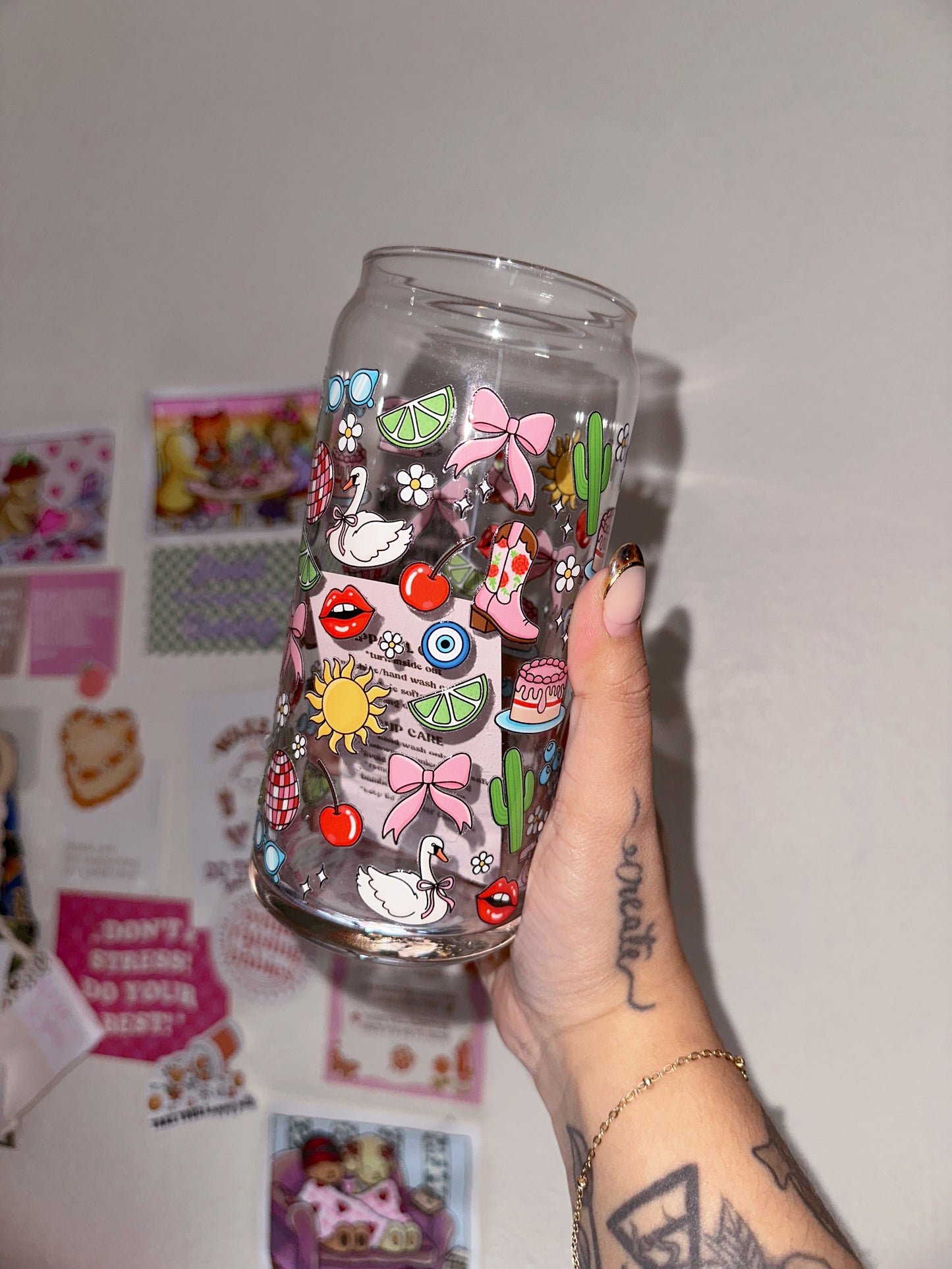 Junk Journal 20oz Glass Cup