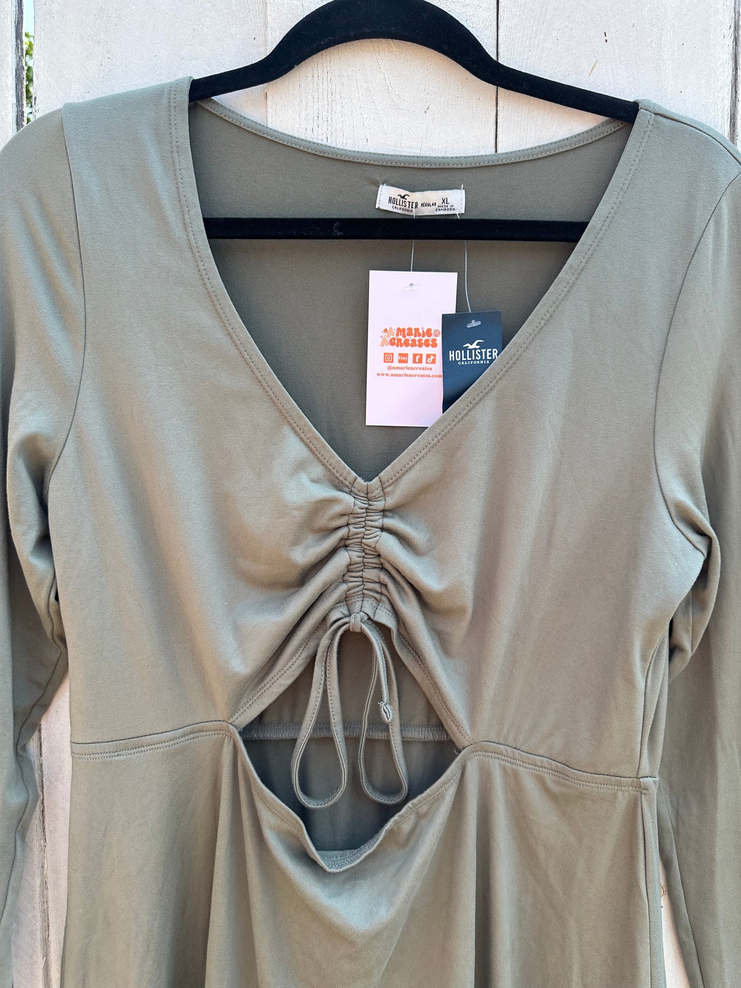 NWT XL Green Long Sleeve Dress
