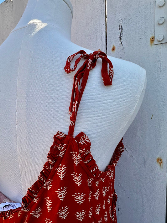 Medium Rust Leaf Dress