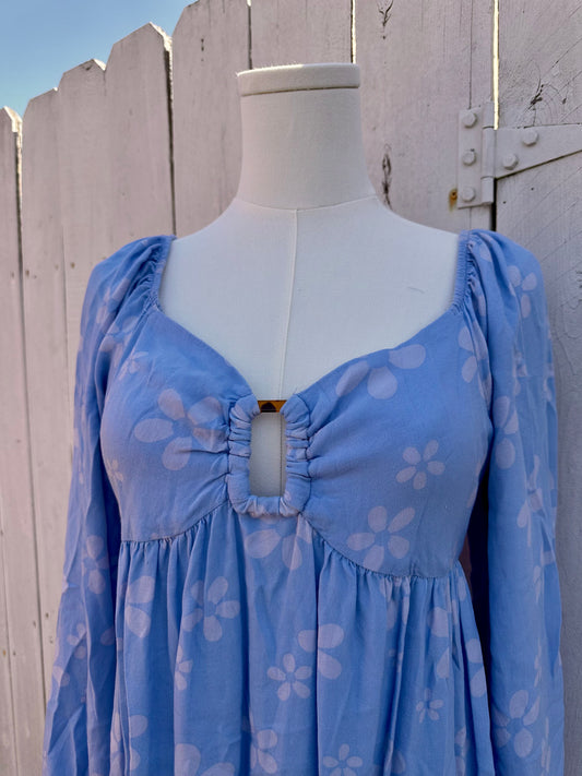 Medium Retro Blue Dress