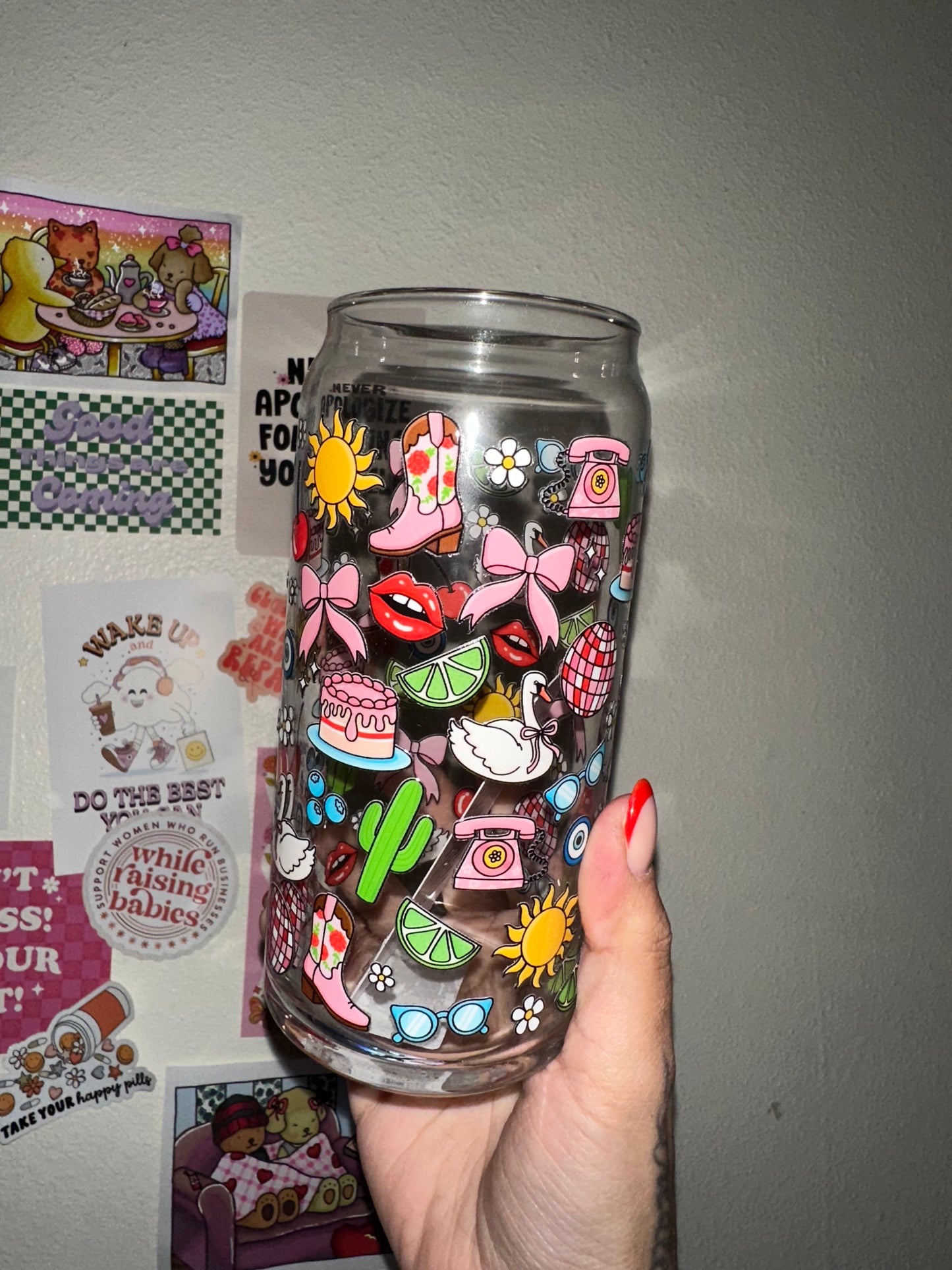 Junk Journal 20oz Glass Cup