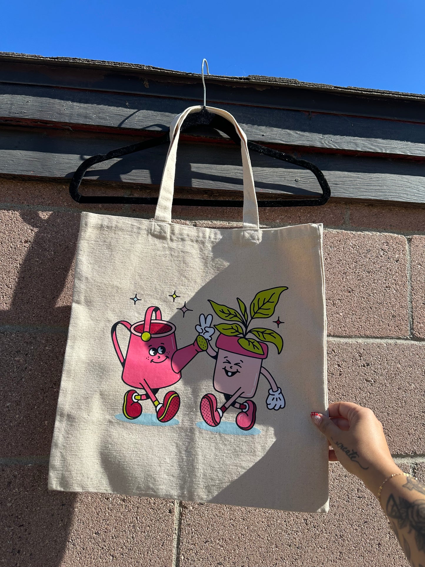 Retro Plants Tote Bag
