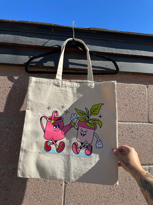 Retro Plants Tote Bag