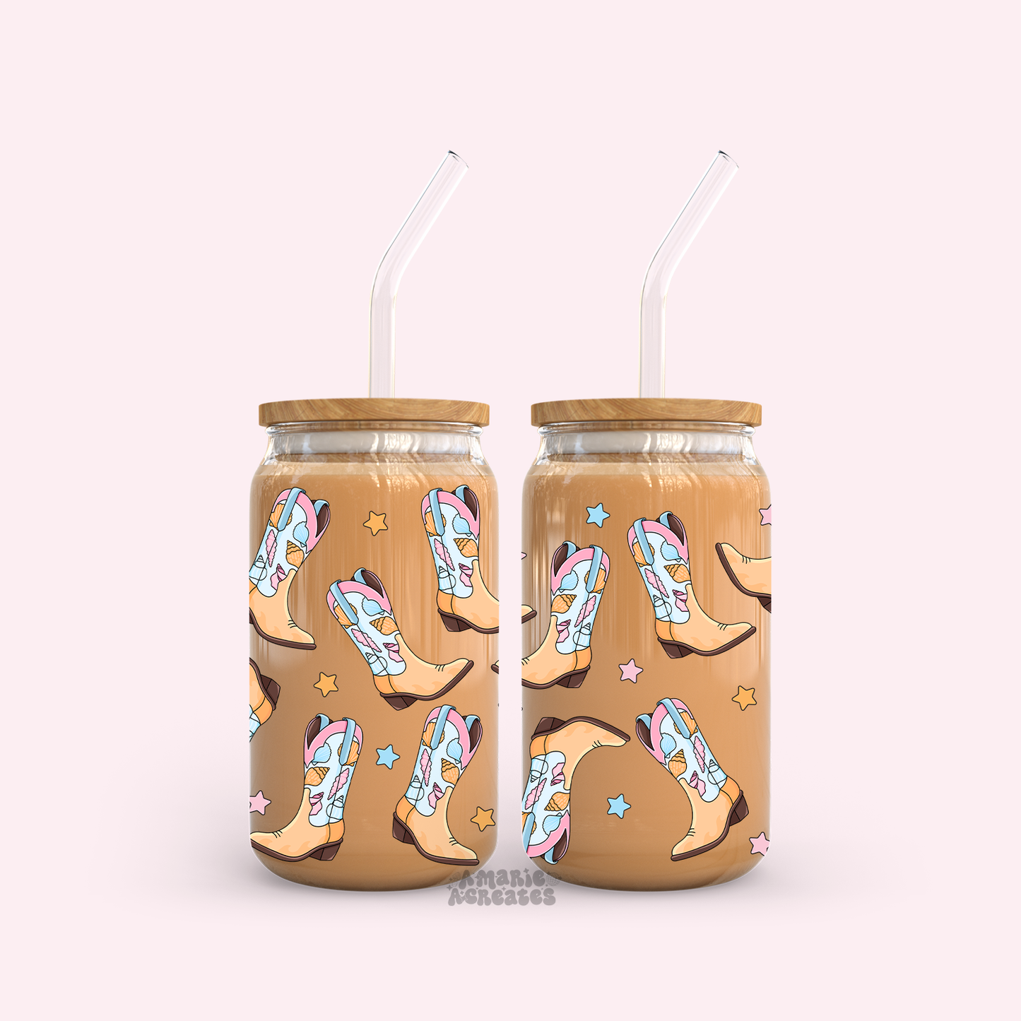 Coastal Cowgirl Wrap Glass Cup