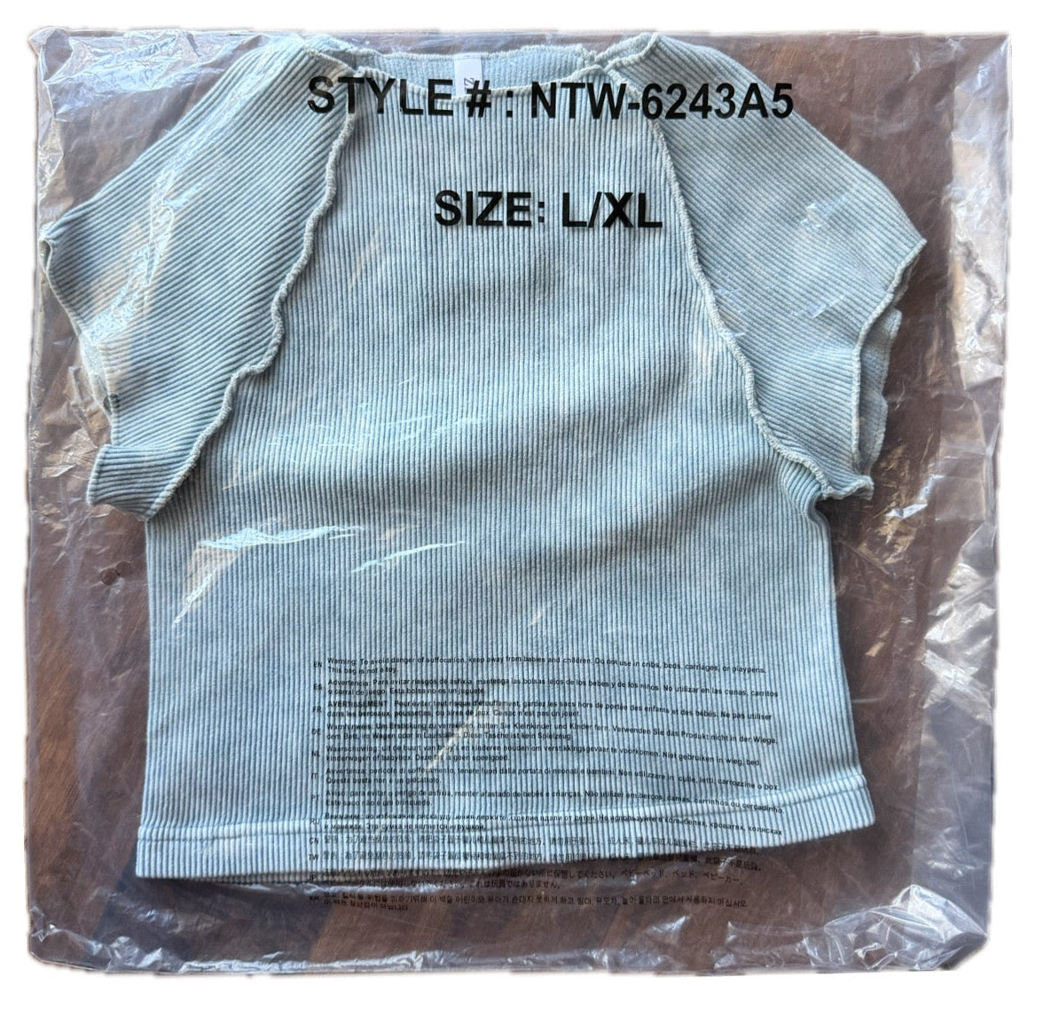 L/XL NWT Blue Ribbed Tank