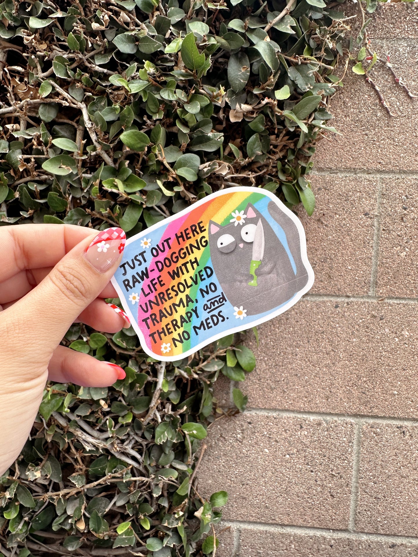 Raw Dogging Life Sticker