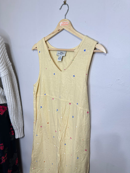 10 Petite Yellow Flower Dress