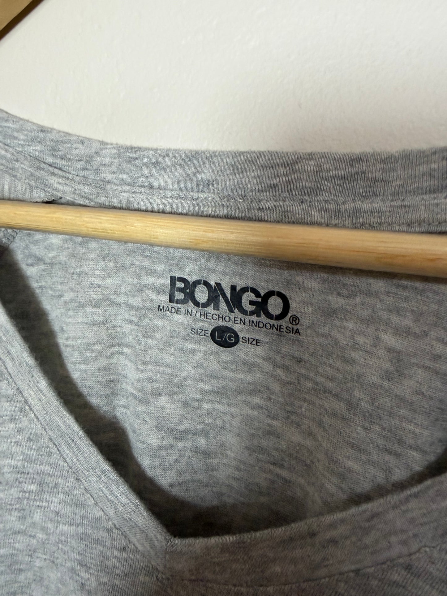 Large Grey V Neck Slouchy Tee