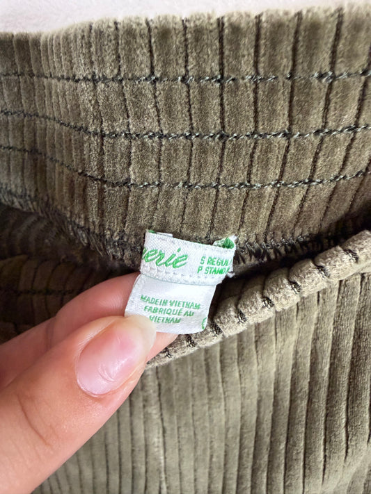 Small Green Corduroy Flare Pants