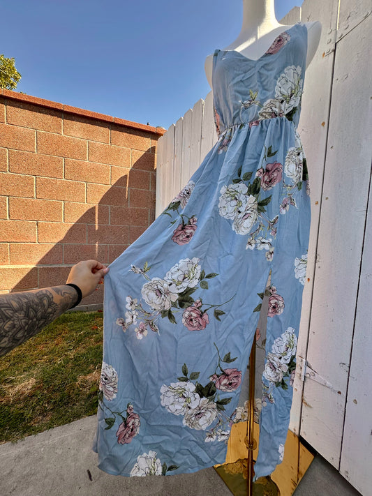 NWT Medium Blue Floral Dress