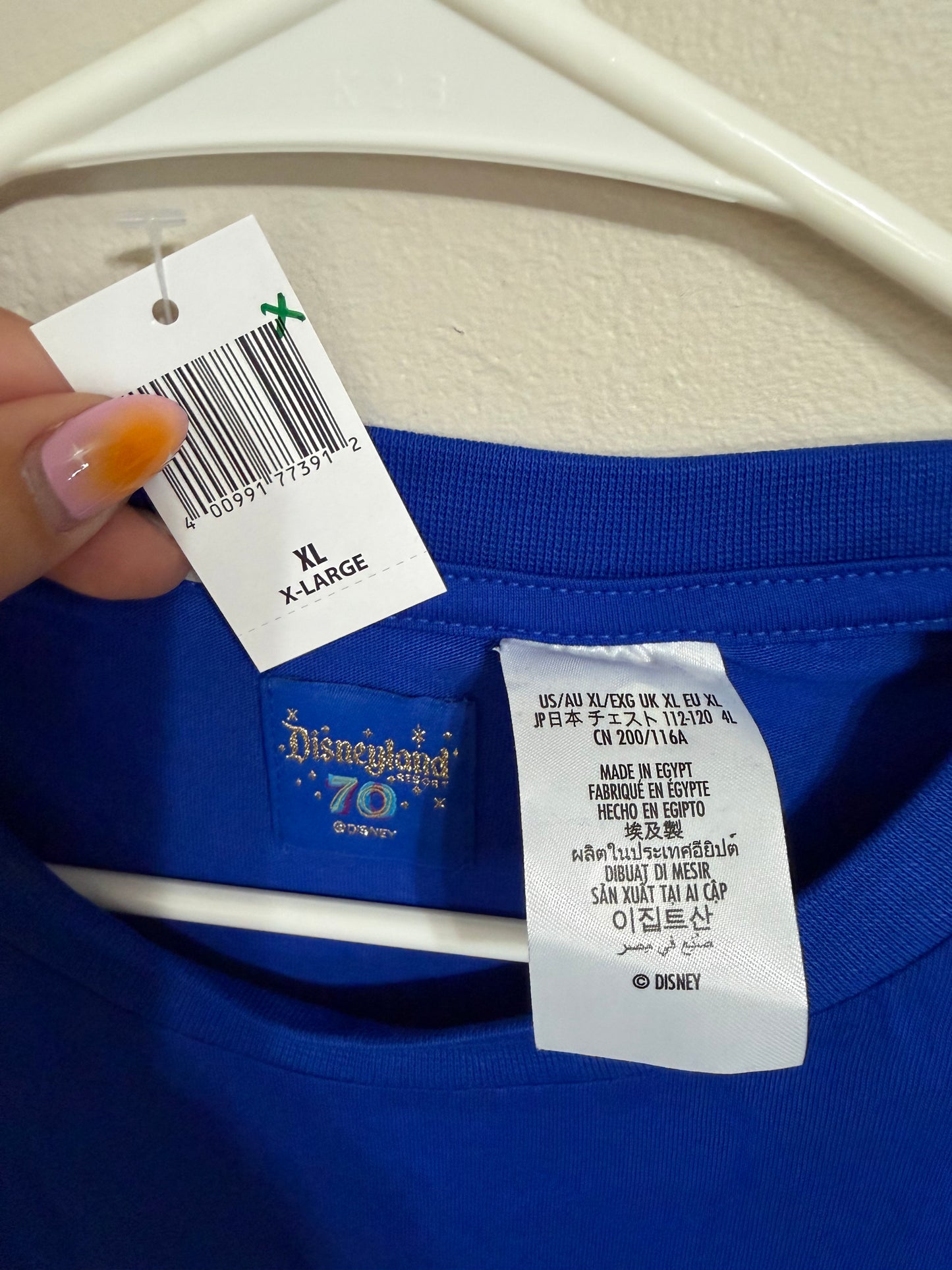 NWT Disneyland 70th Blue Graphic Tee