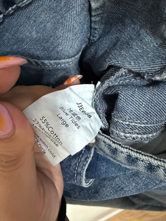 Large Medium Wash Barrel Jeans