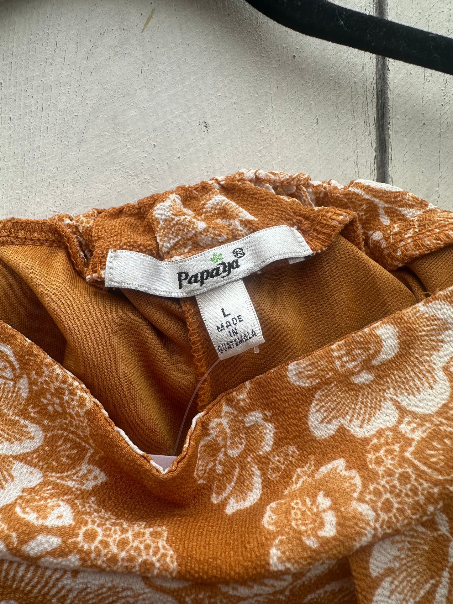 Large Mustard Floral Pants
