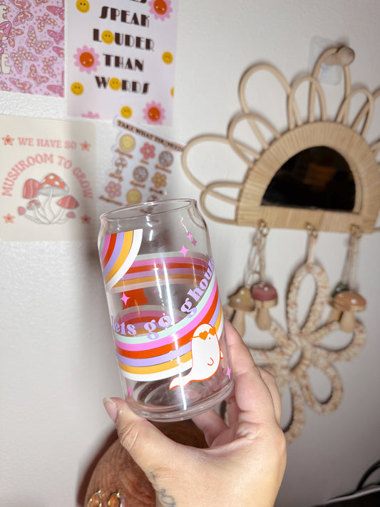 Lets Go Ghouls Glass Cup