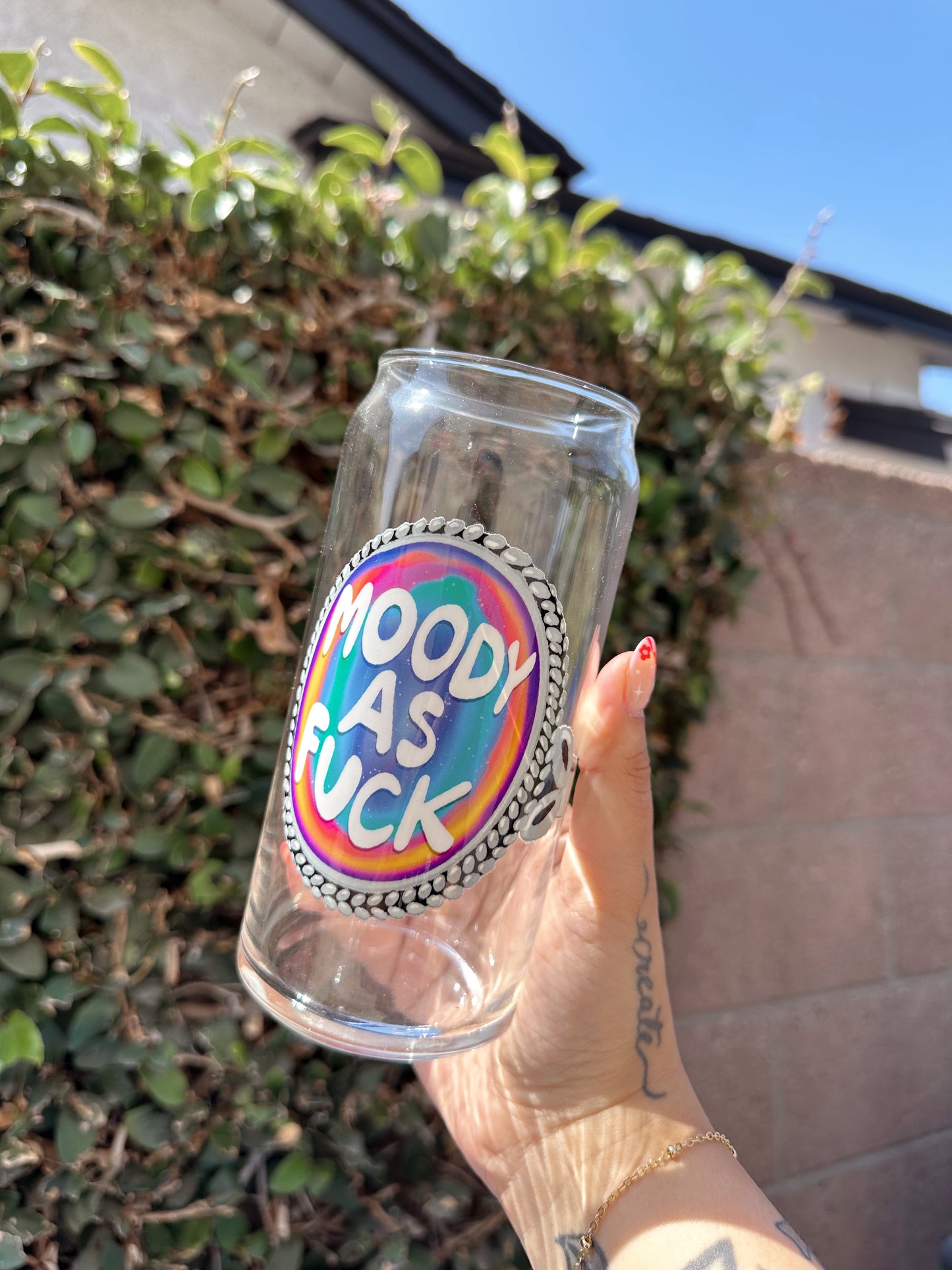 Moody As Fuck Glass Cup