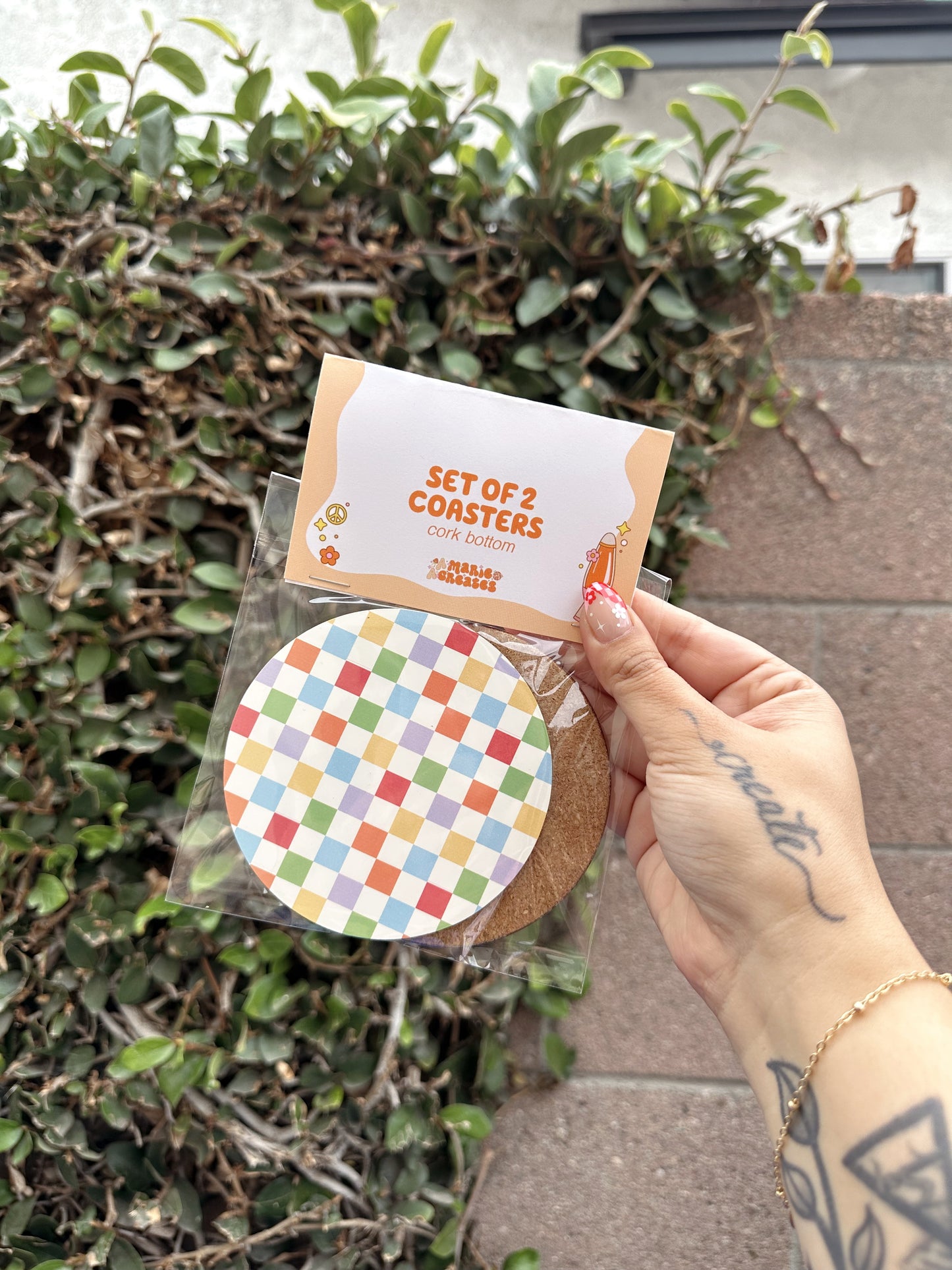 Pride Checkered | Set of 2 | Coasters