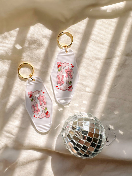 Cherry Boots Keychain