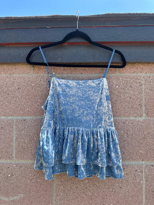 Large Blue Suede Tank