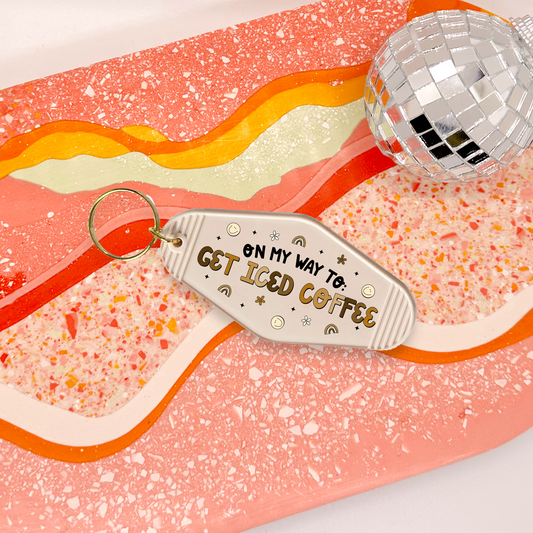 On My Way To Get An Iced Coffee Keychain