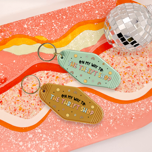 On My Way To The Thrift Shop Keychain