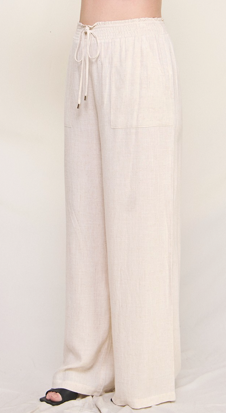 Soft Linen Wide Leg Pants
