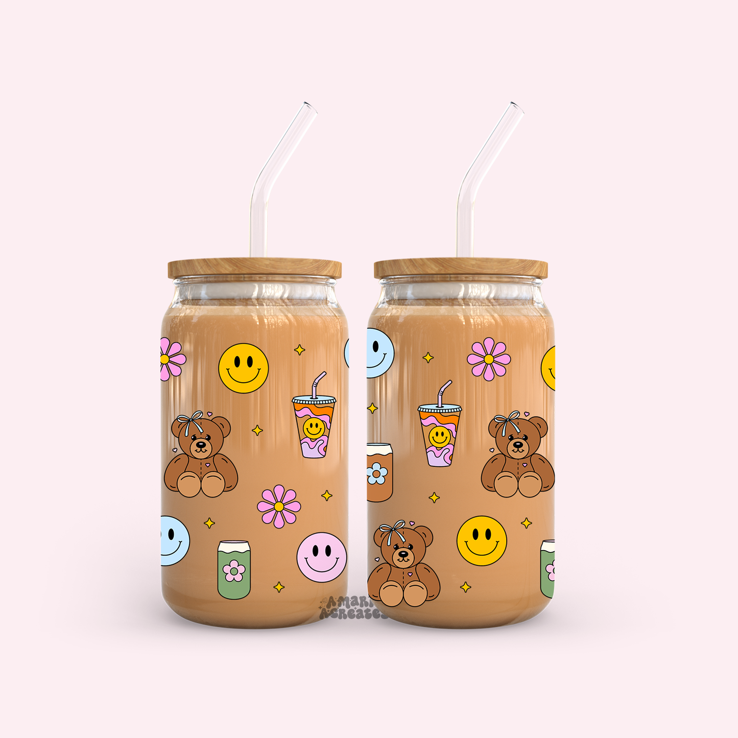 Aesthetic Vibes Glass Cup