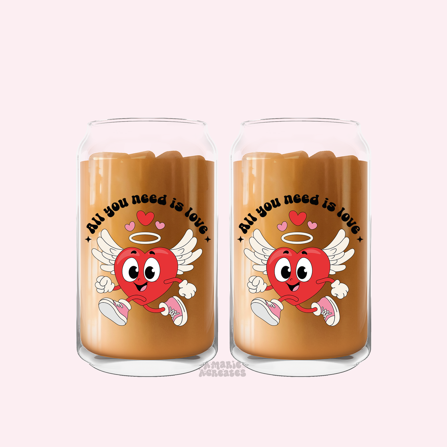 All You Need Is Love Glass Cup