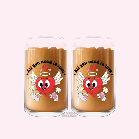 All You Need Is Love Glass Cup