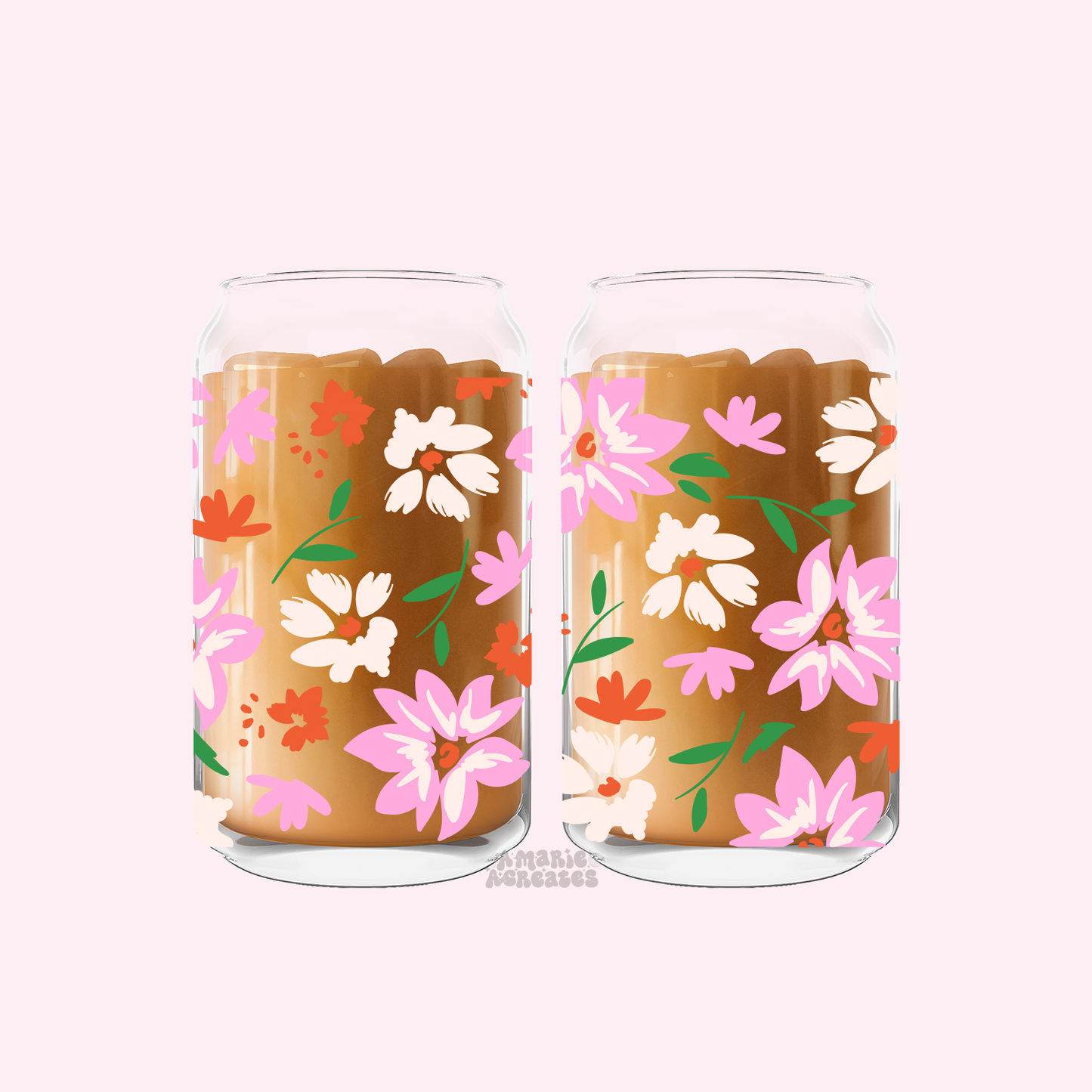 Blooming Flower Glass Cup