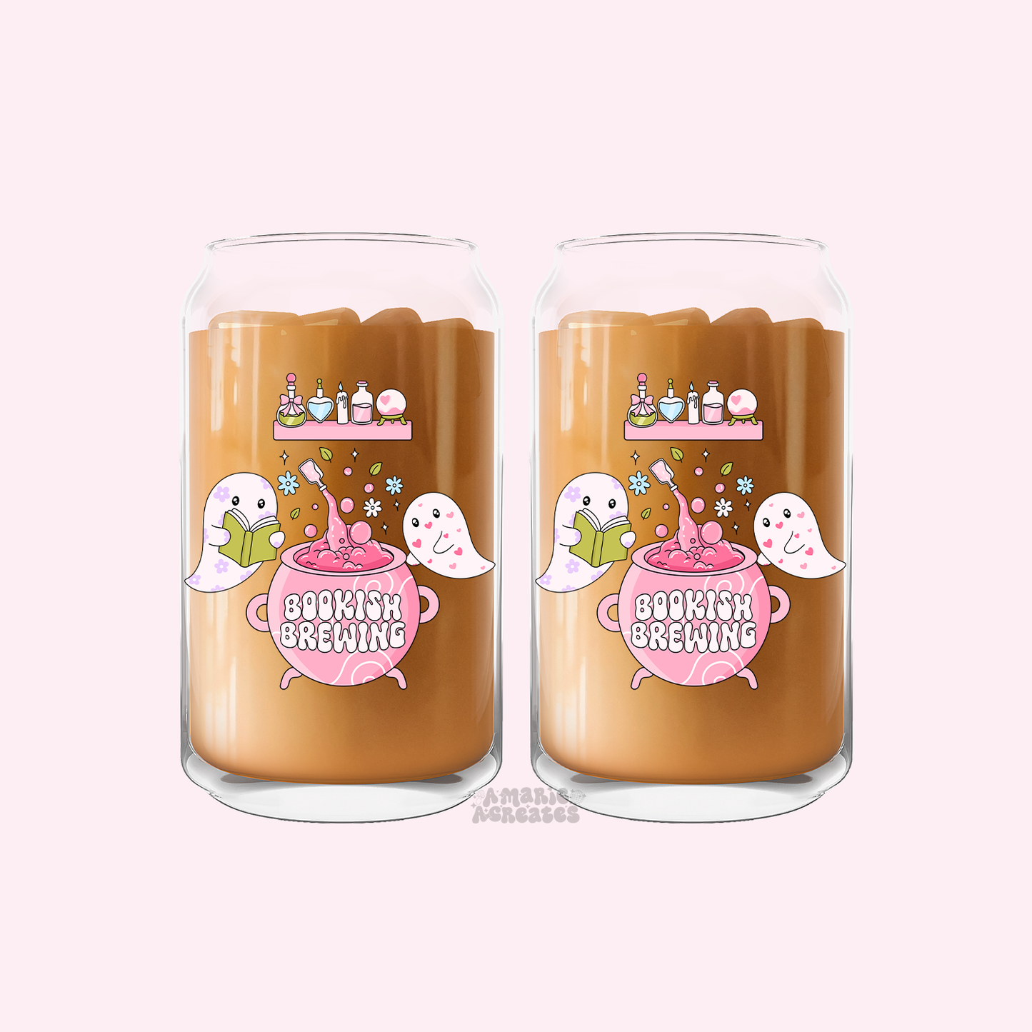 Bookish Brewing Glass Cup