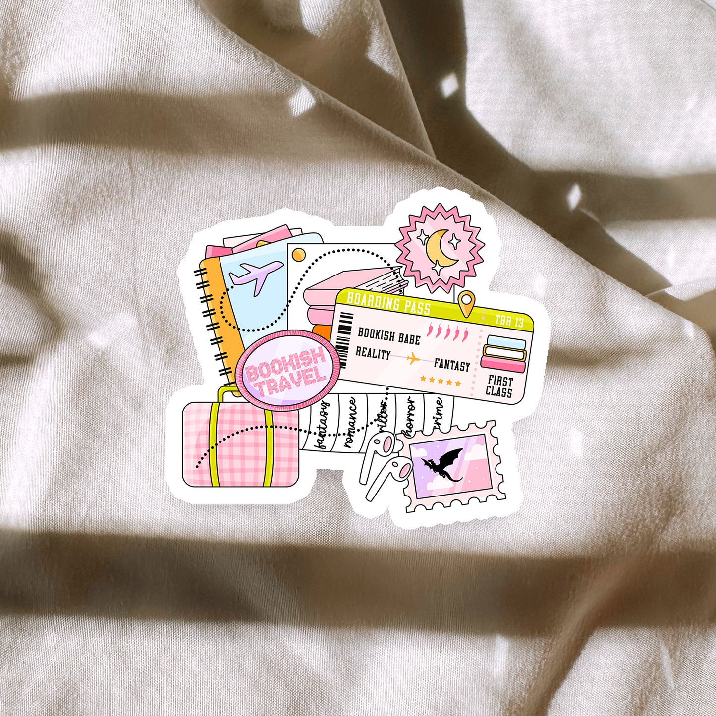 Bookish Travel Sticker