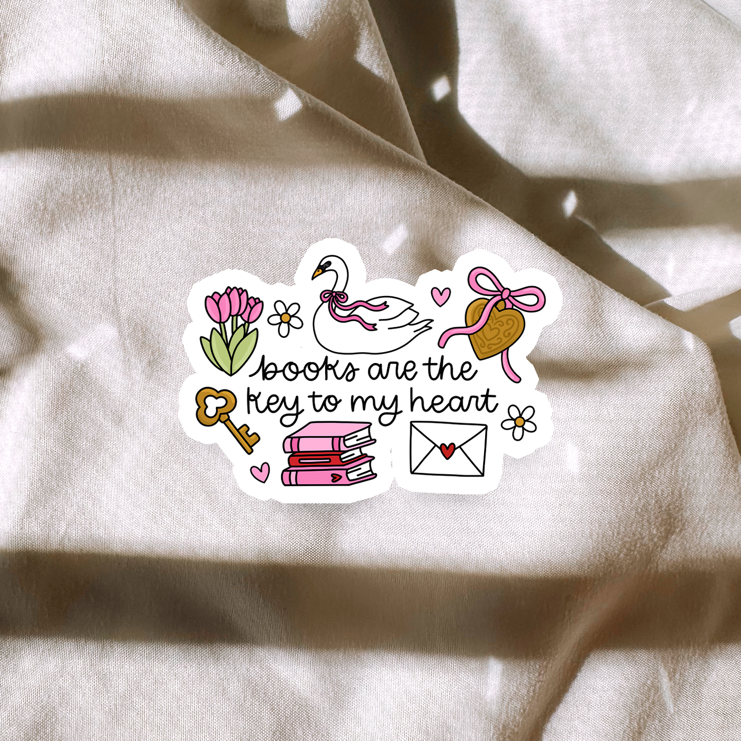 Books Are The Key To My Heart Sticker